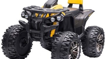 ATV electric cu telecomanda pentru copii HL-578, 2 motoare, galben Review si Pareri